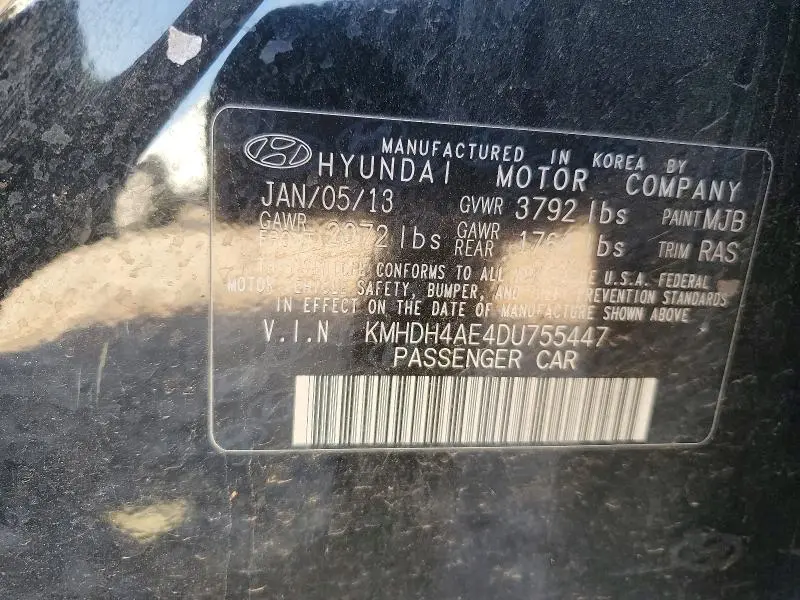 2013 HYUNDAI ELANTRA GLS  