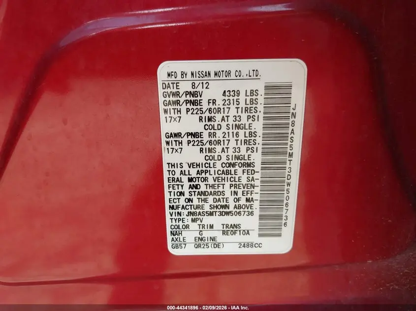 2013 NISSAN ROGUE SV