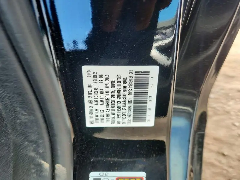 2015 HONDA ACCORD EXL  