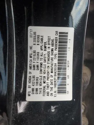 2017 HONDA ACCORD SPORT SPECIAL EDITION  