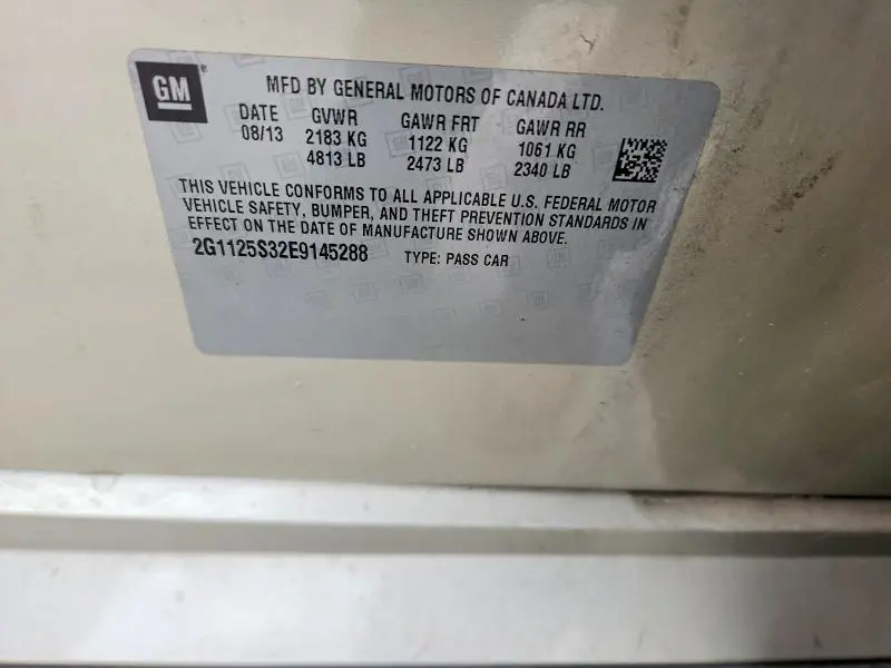 2014 CHEVROLET IMPALA LT  