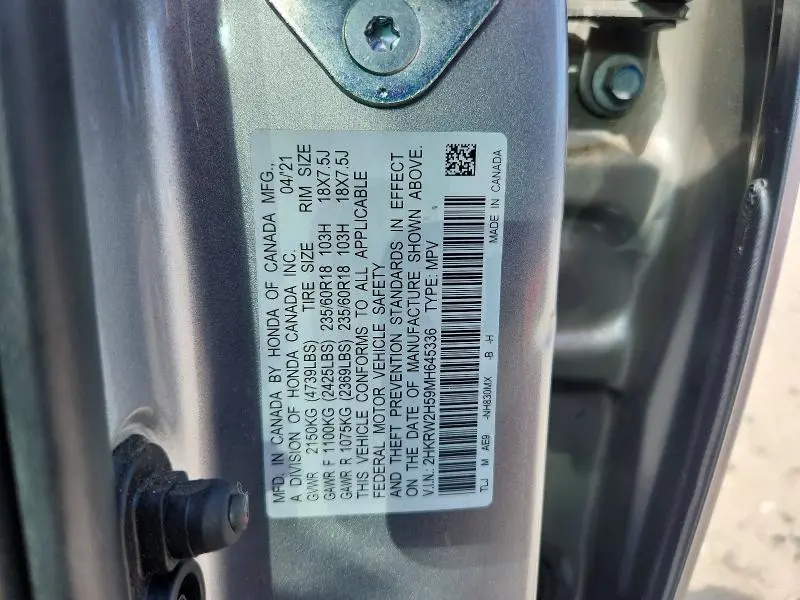 2021 HONDA CR-V EX  