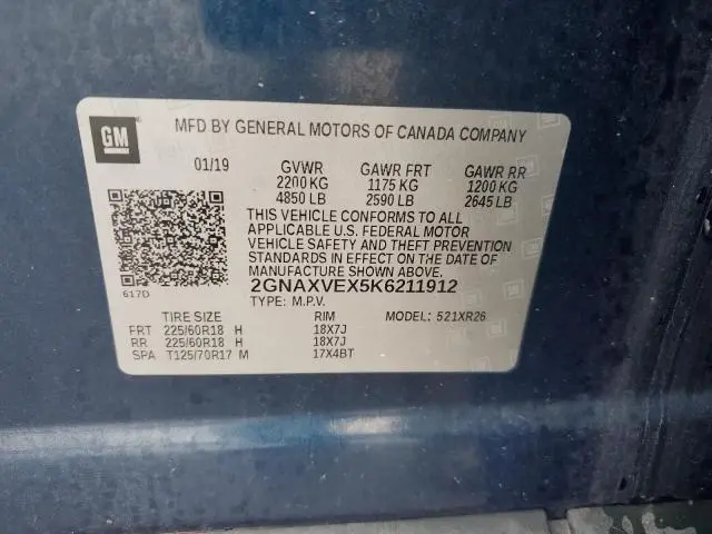 2019 CHEVROLET EQUINOX LT  