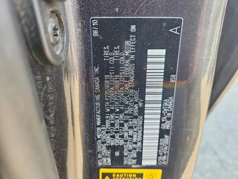 2010 LEXUS RX 350  