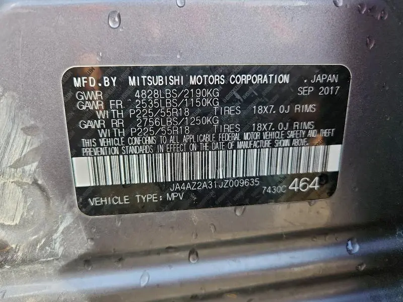 2018 MITSUBISHI OUTLANDER ES  