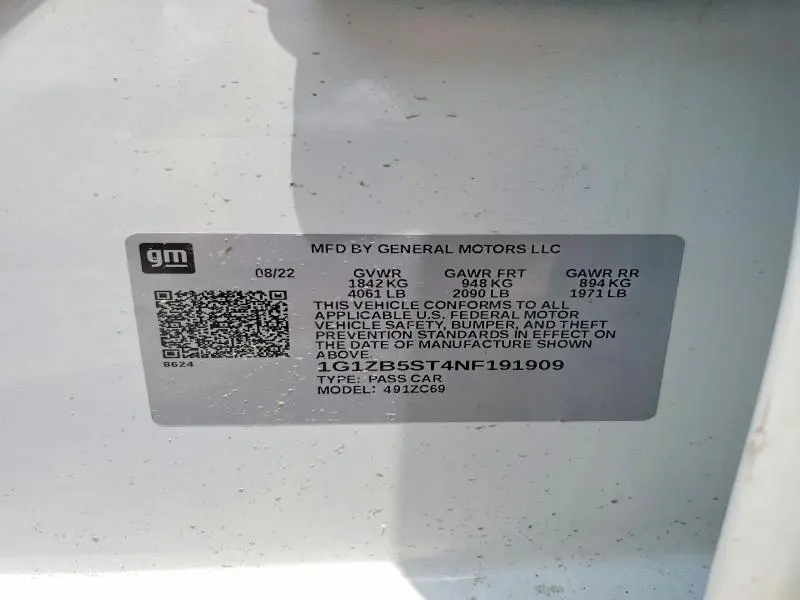2022 CHEVROLET MALIBU LS  