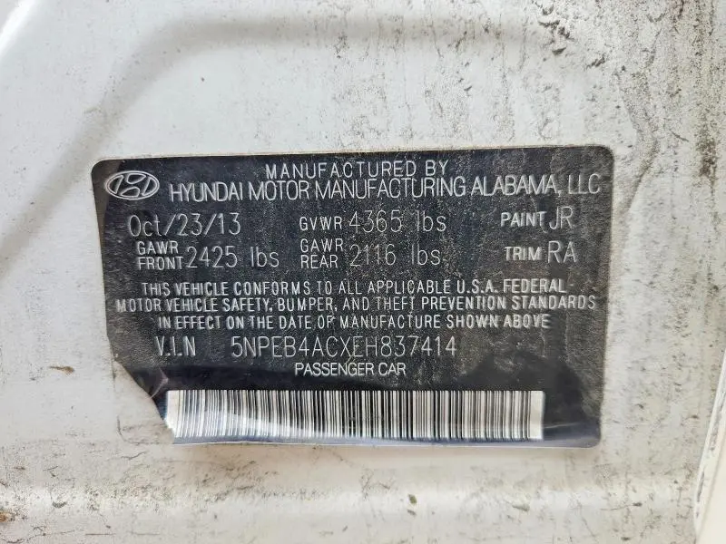 2014 HYUNDAI SONATA GLS  