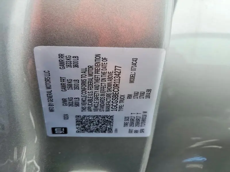 2024 CHEVROLET COLORADO - PRIOR FLEET - BAD BRAKE