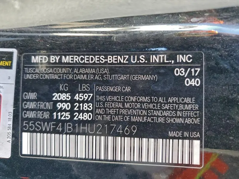 2017 MERCEDES-BENZ C 300  