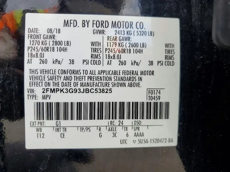 2018 FORD EDGE SE  