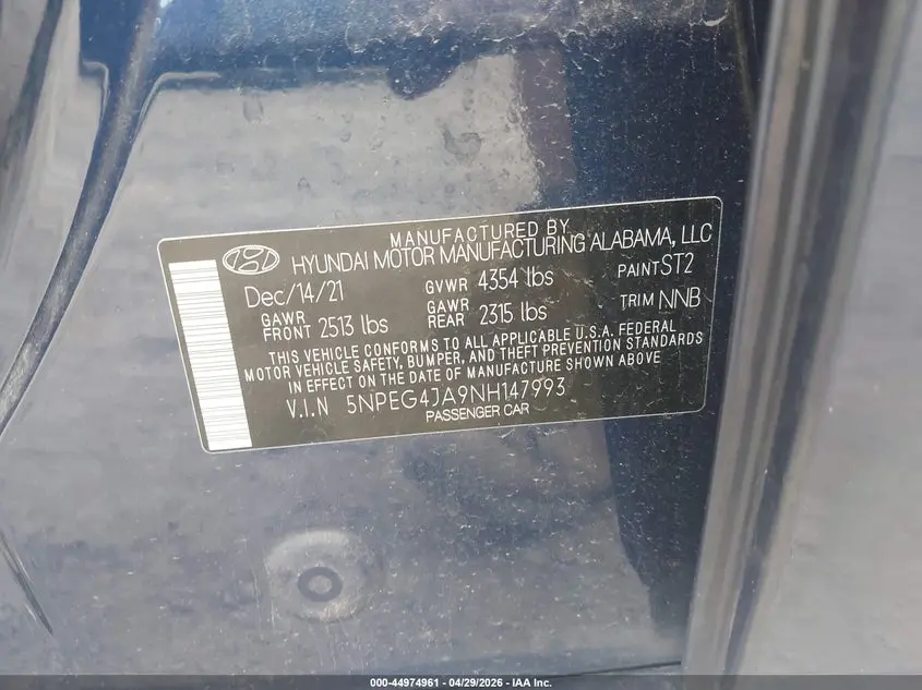 2022 HYUNDAI SONATA SE