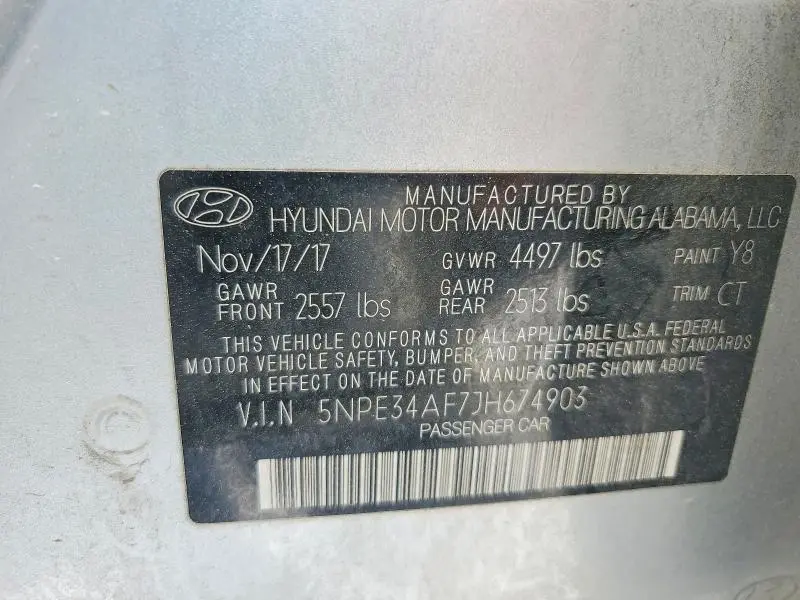 2018 HYUNDAI SONATA SPORT  