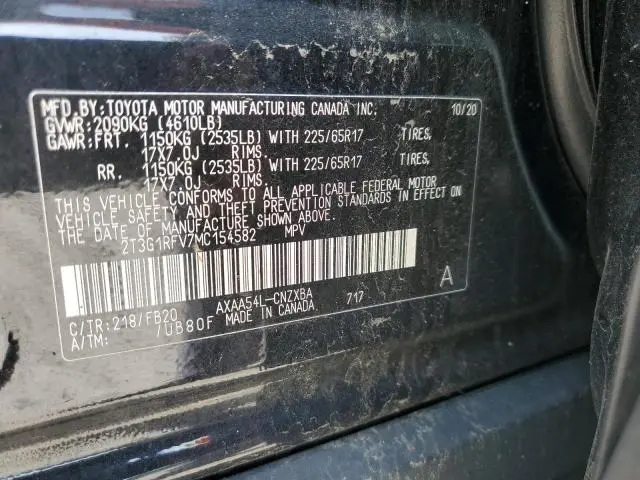 2021 TOYOTA RAV4 LE  