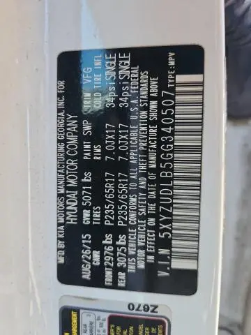 2016 HYUNDAI SANTA FE SPORT   