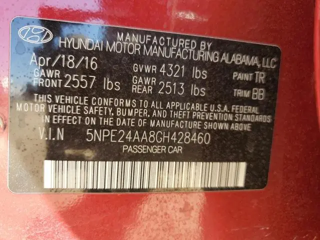 2016 HYUNDAI SONATA ECO  