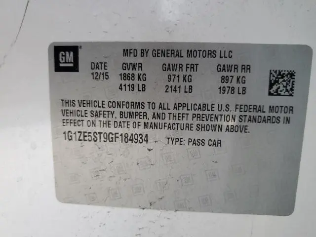 2016 CHEVROLET MALIBU LT  