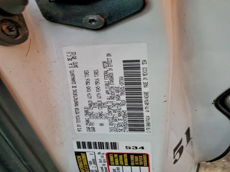 2022 TOYOTA TACOMA ACCESS CAB  