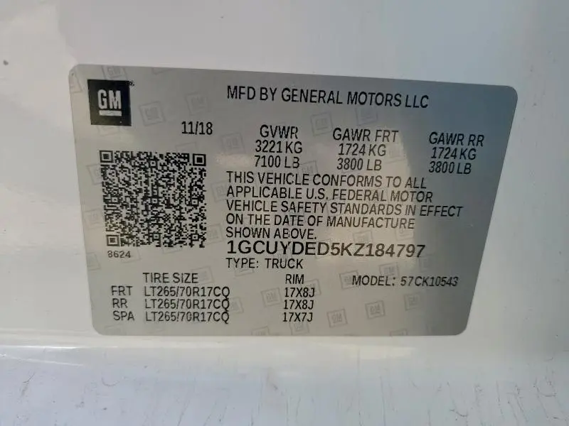 2019 CHEVROLET SILVERADO K1500 LT  