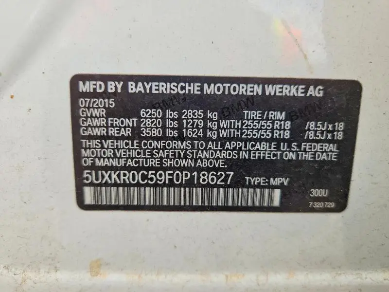 2015 BMW X5 XDRIVE35I  