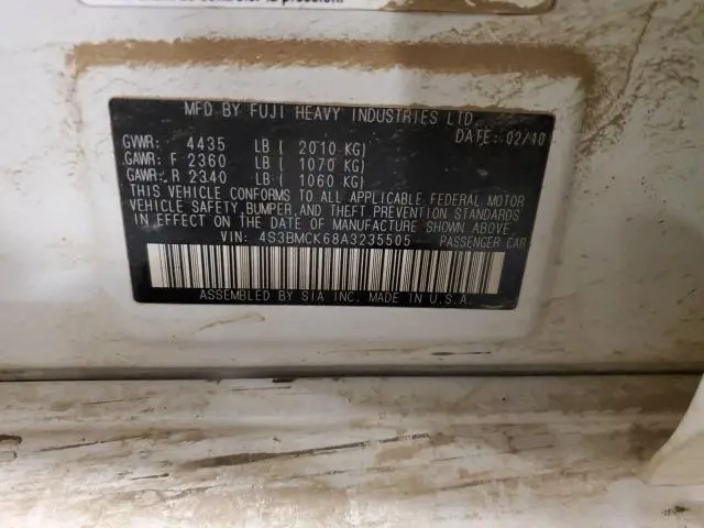 2010 SUBARU LEGACY 2.5I LIMITED  