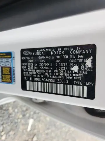2016 HYUNDAI TUCSON LIMITED  