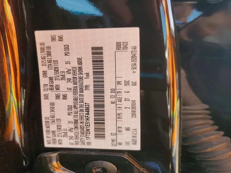 2019 FORD F150 SUPERCREW  