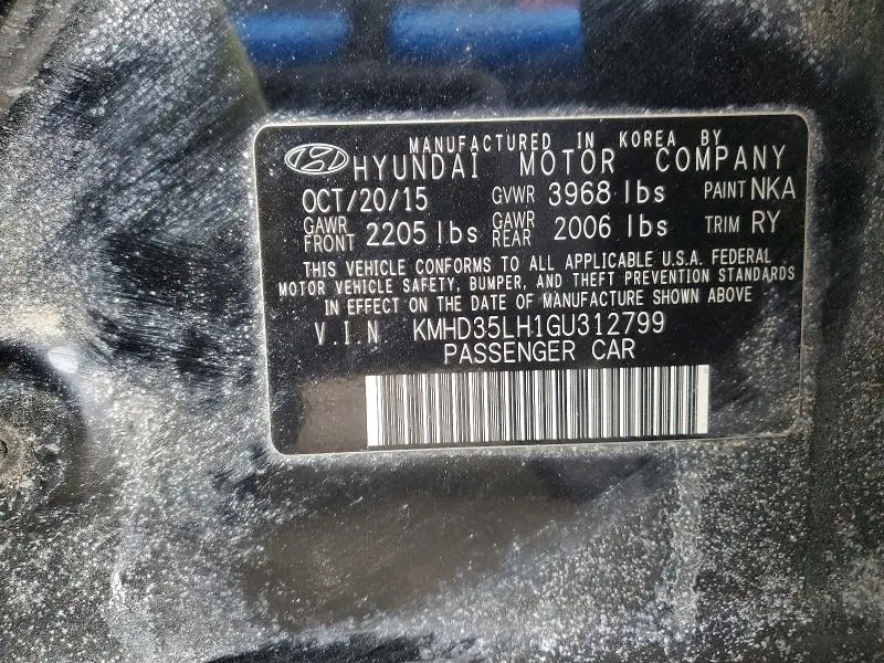 2016 HYUNDAI ELANTRA GT BASE  