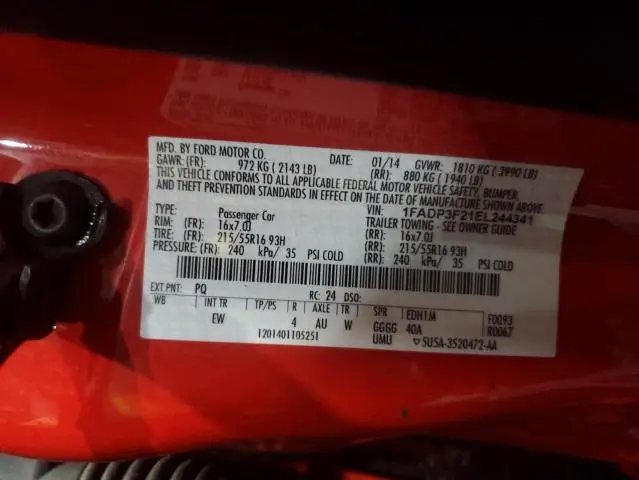 2014 FORD FOCUS SE