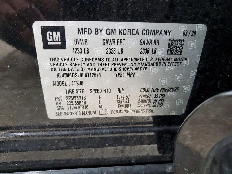 2020 BUICK ENCORE GX SELECT  