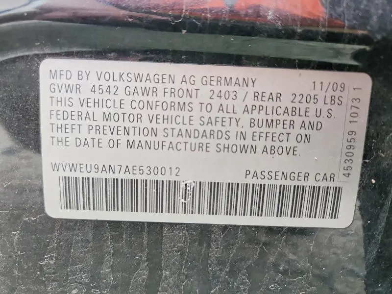 2010 VOLKSWAGEN CC VR6  