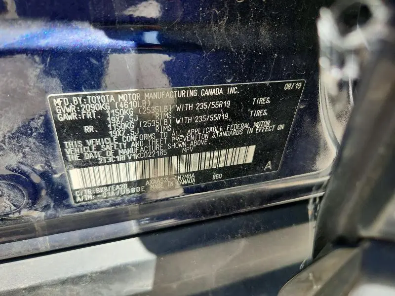 2019 TOYOTA RAV4 XLE PREMIUM  