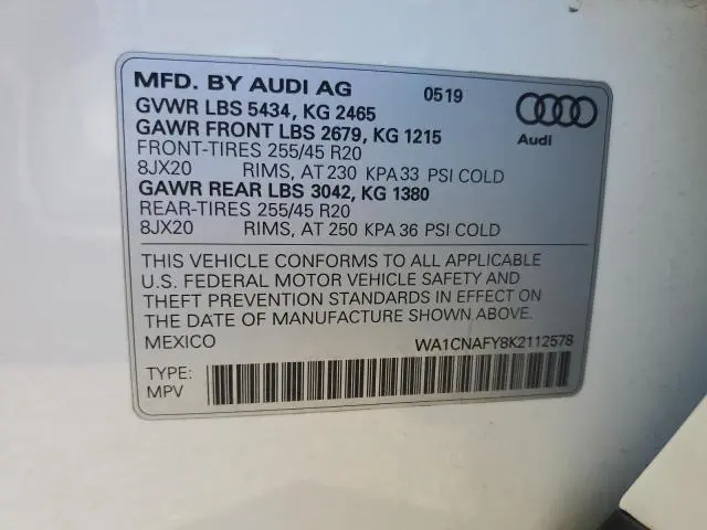2019 AUDI Q5 PRESTIGE