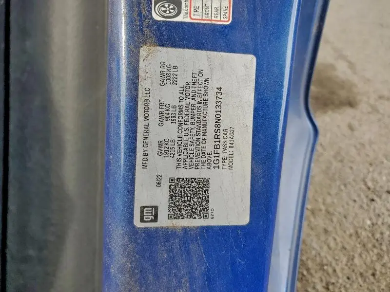 2022 CHEVROLET CAMARO LS  