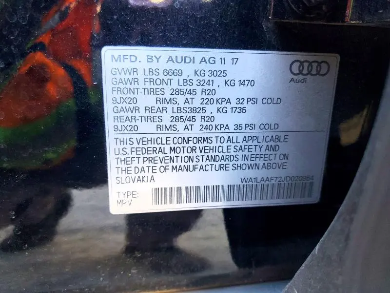 2018 AUDI Q7 PREMIUM PLUS  