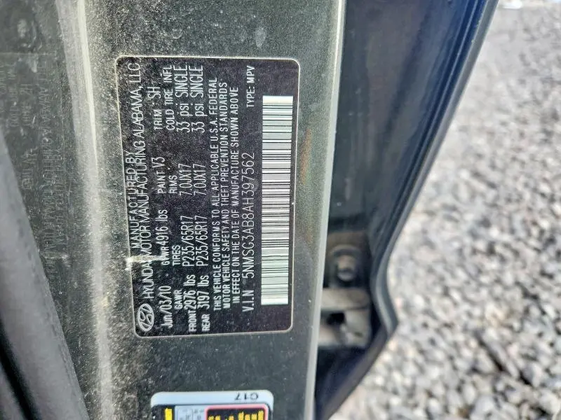 2010 HYUNDAI SANTA FE GLS  