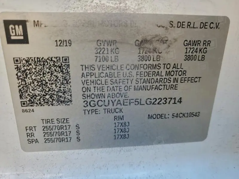 2020 CHEVROLET SILVERADO K1500  