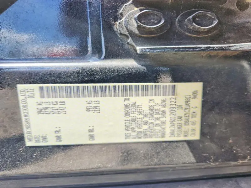 2012 NISSAN ALTIMA 2.5  