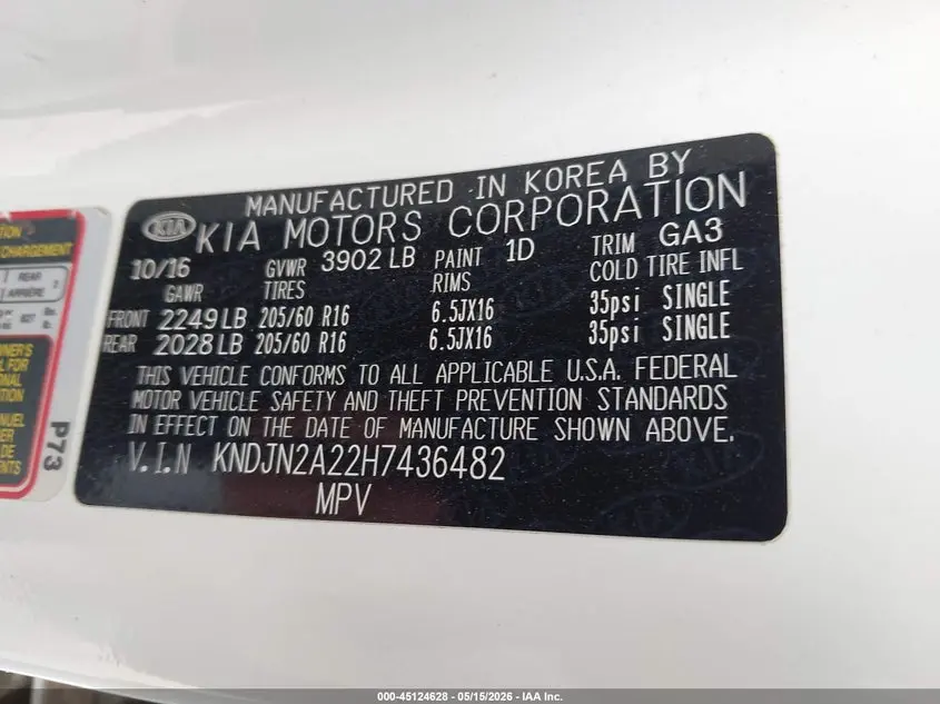 2017 KIA SOUL  
