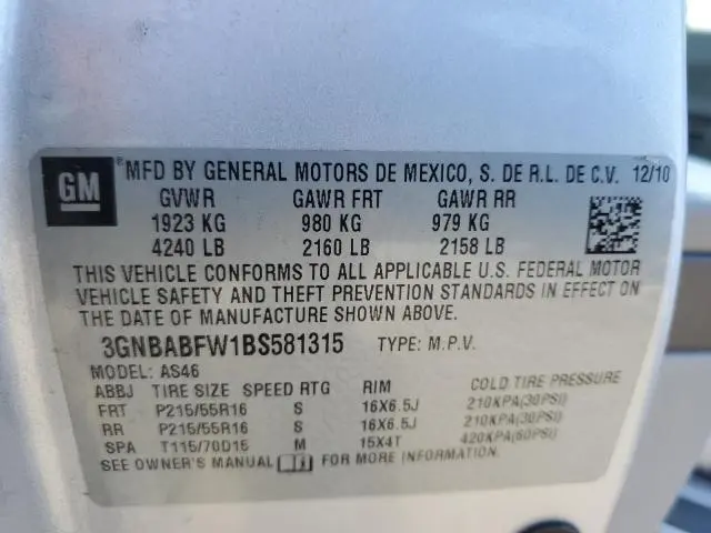 2011 CHEVROLET HHR LT