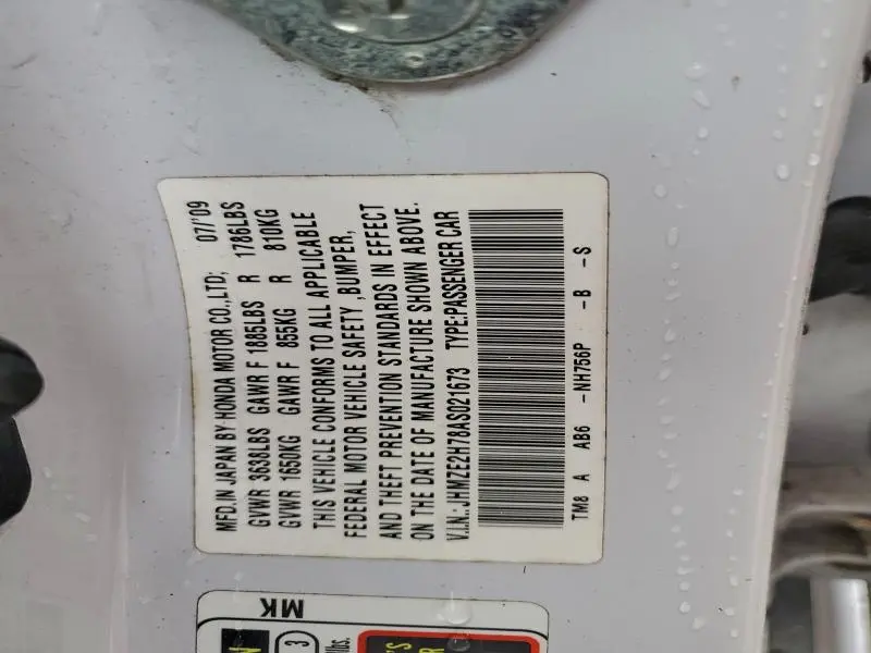 2010 HONDA INSIGHT EX  