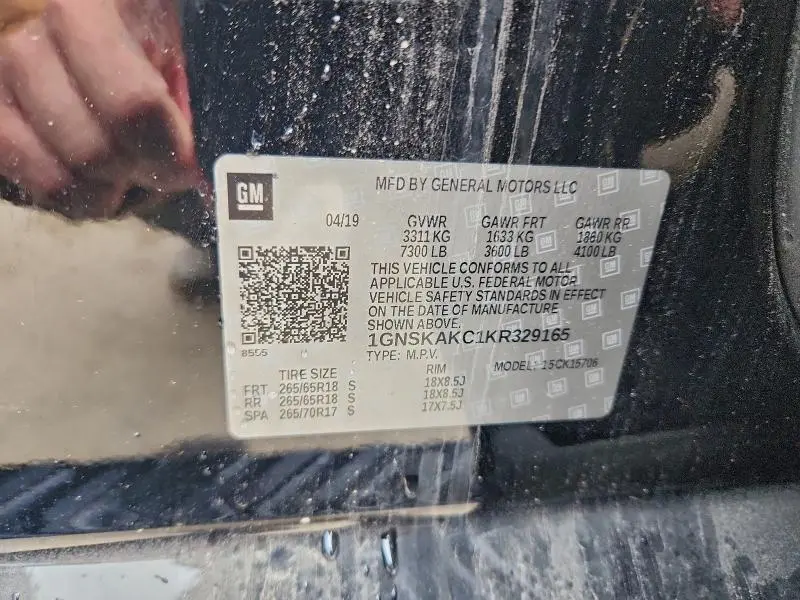 2019 CHEVROLET TAHOE K1500 LS  