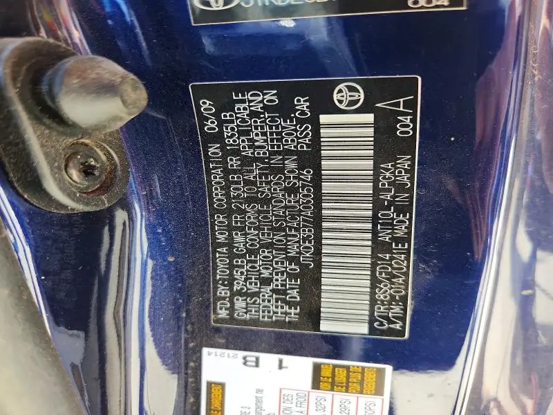 2010 SCION TC BASE  
