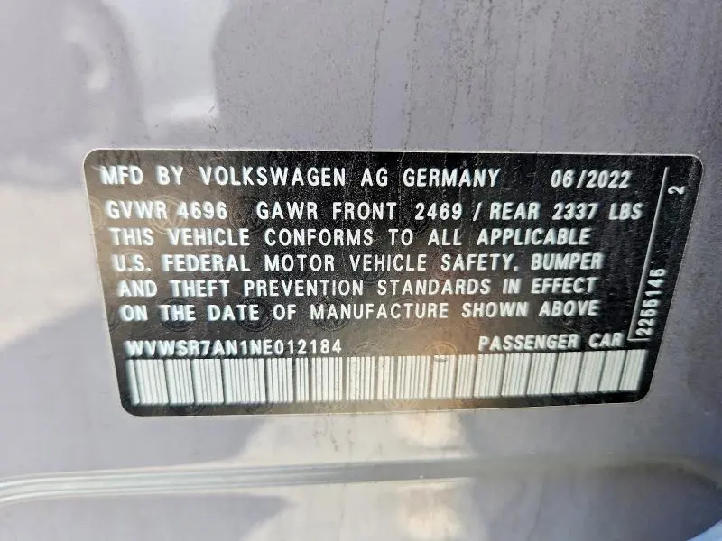 2022 VOLKSWAGEN ARTEON SE R-LINE  