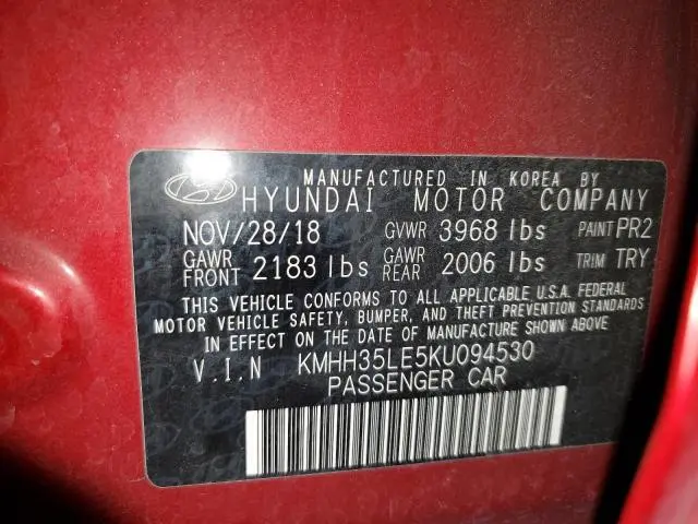 2019 HYUNDAI ELANTRA GT 