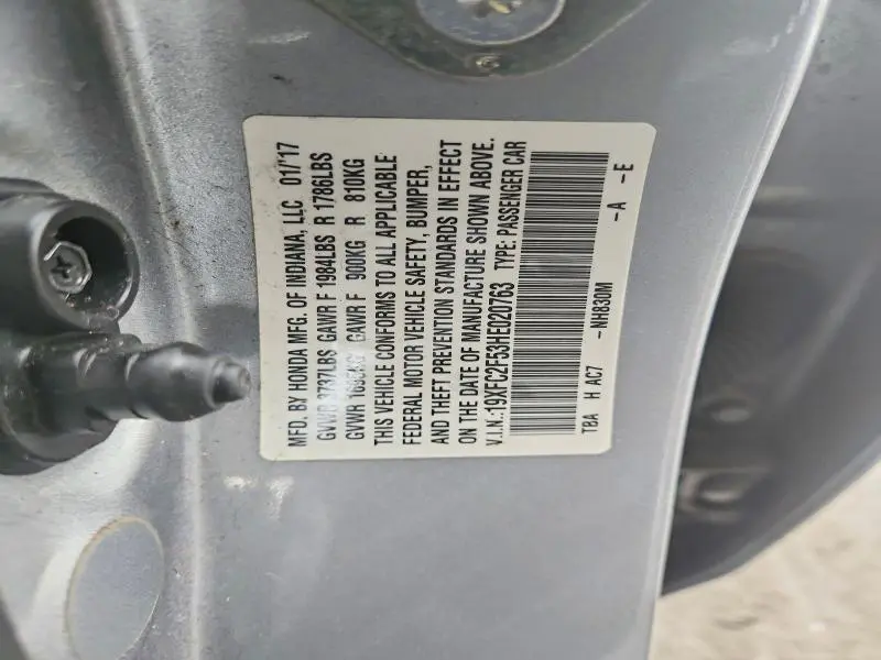 2017 HONDA CIVIC LX  