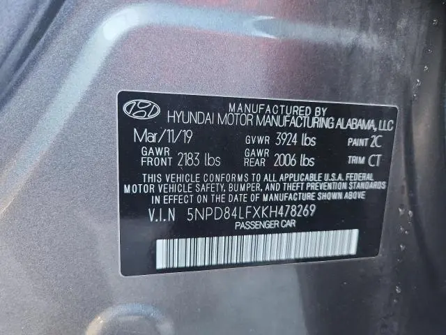 2019 HYUNDAI ELANTRA SEL  