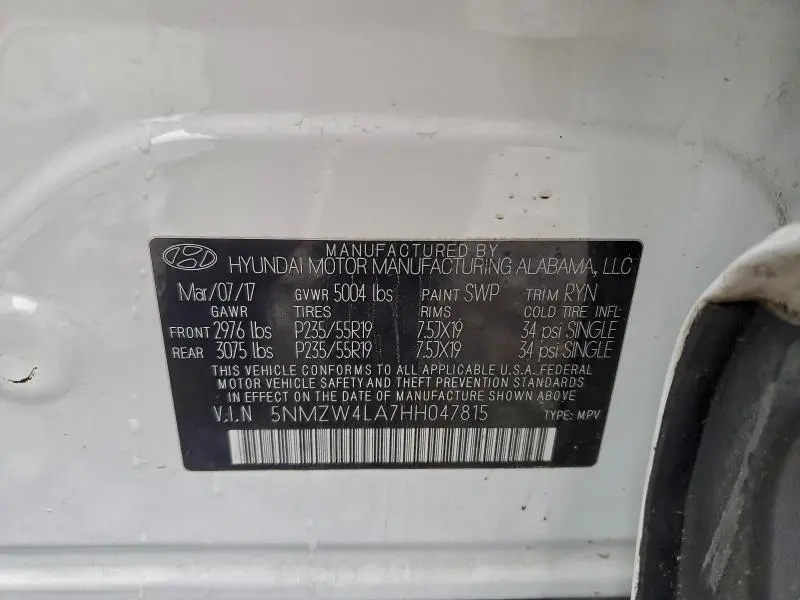 2017 HYUNDAI SANTA FE SPORT   