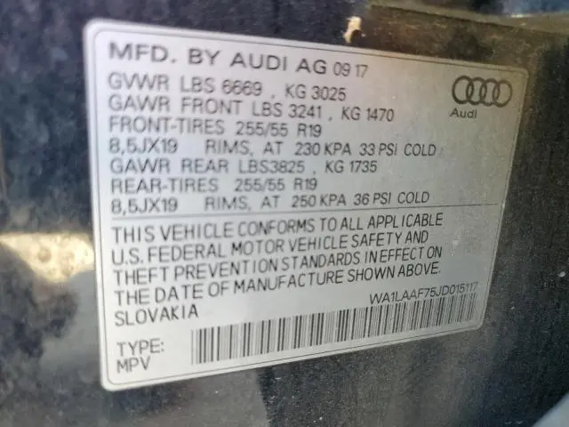 2018 AUDI Q7 PREMIUM PLUS  