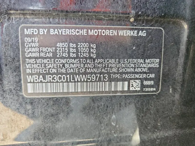 2020 BMW 530 I  