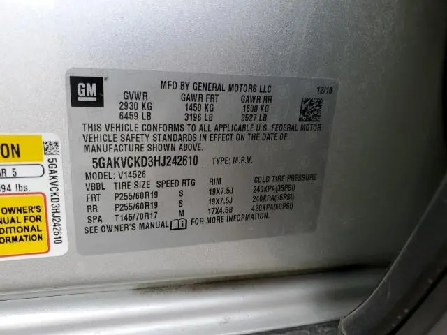2017 BUICK ENCLAVE   